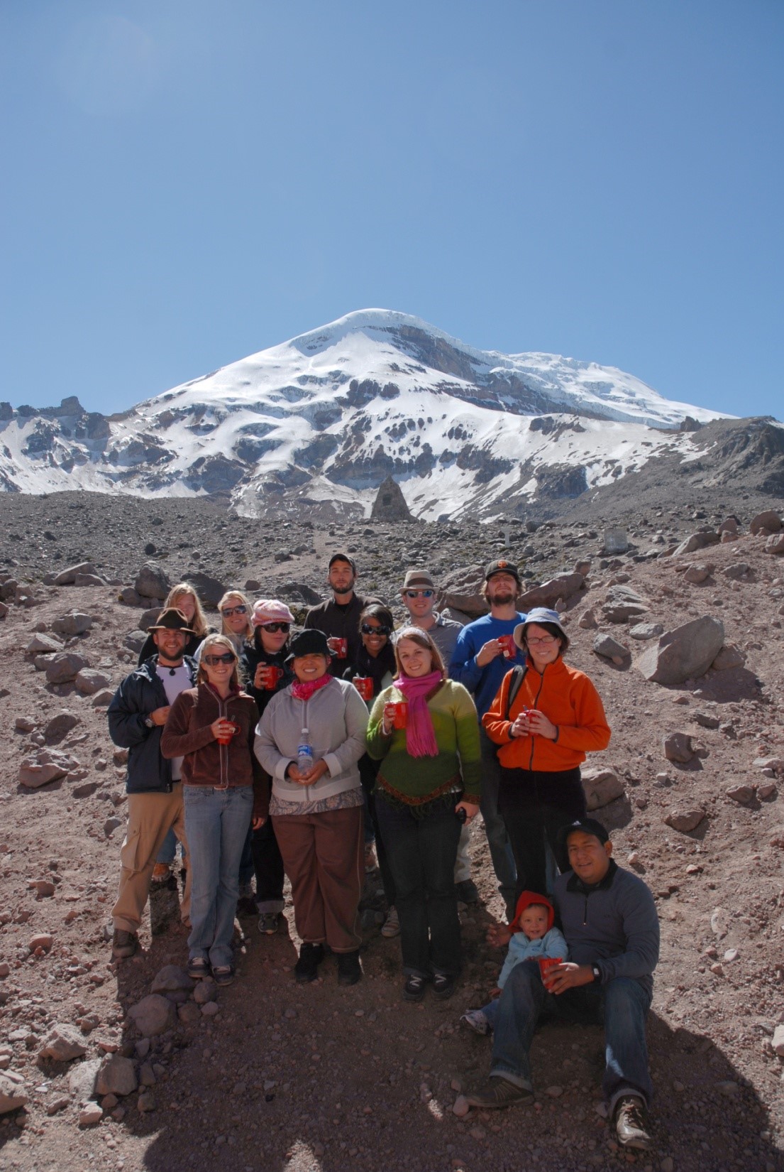 Students at Chimborazo Volcano, Ecuador