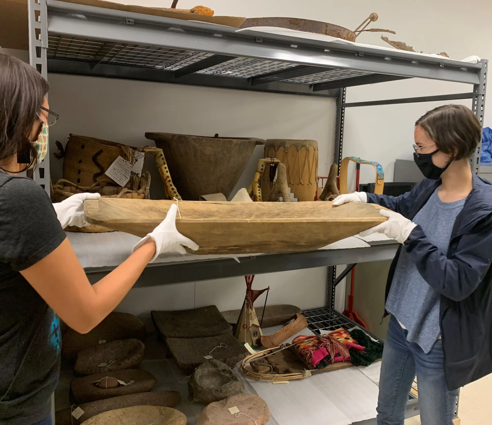 People handling artifact