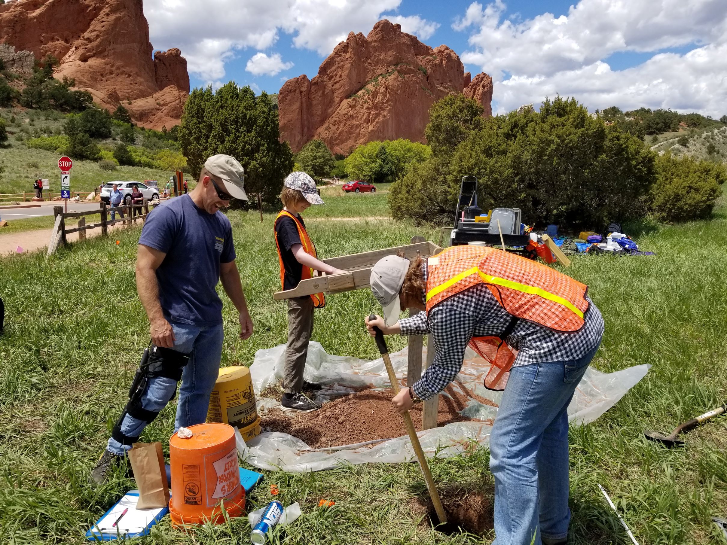 Students excavating at Garden of the Gods